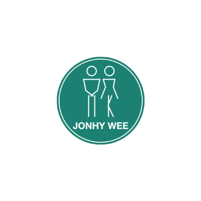 johny wee pee bags green logo image.