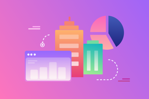 Amazon Fossil Project thumbnail - analytics graph-pie chart and startup buildings image.
