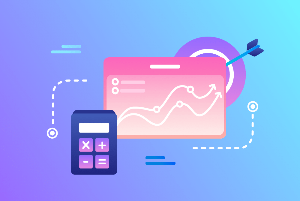 An illustration of How to attract new clients. Calculating growth illustration.