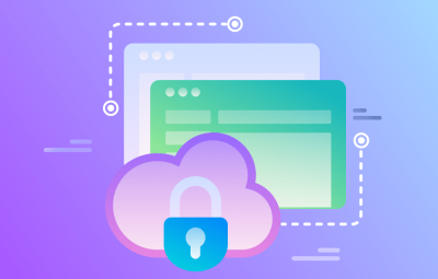 Https Secure website image in purple and green.